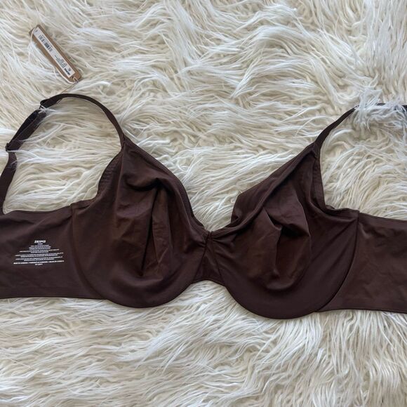 Skims Smoothing Intimates Unlined Full Coverage Bra Cocoa Size 34DDD - Picture 7 of 8